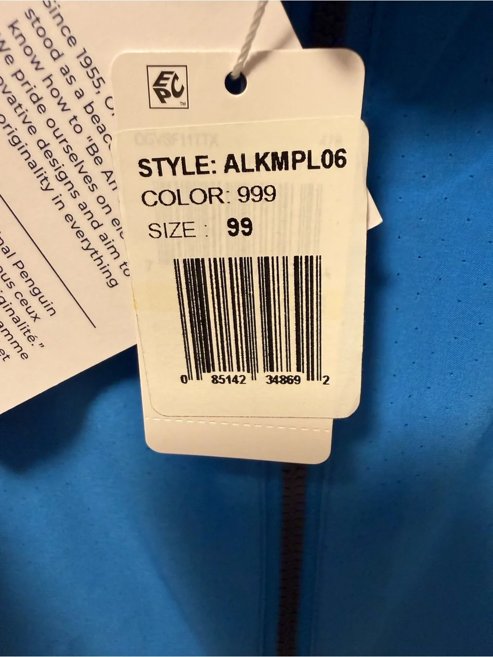 Men’s Original Penguin Sleeveless Full Zip Lightweight Woven Vest - Size Medium